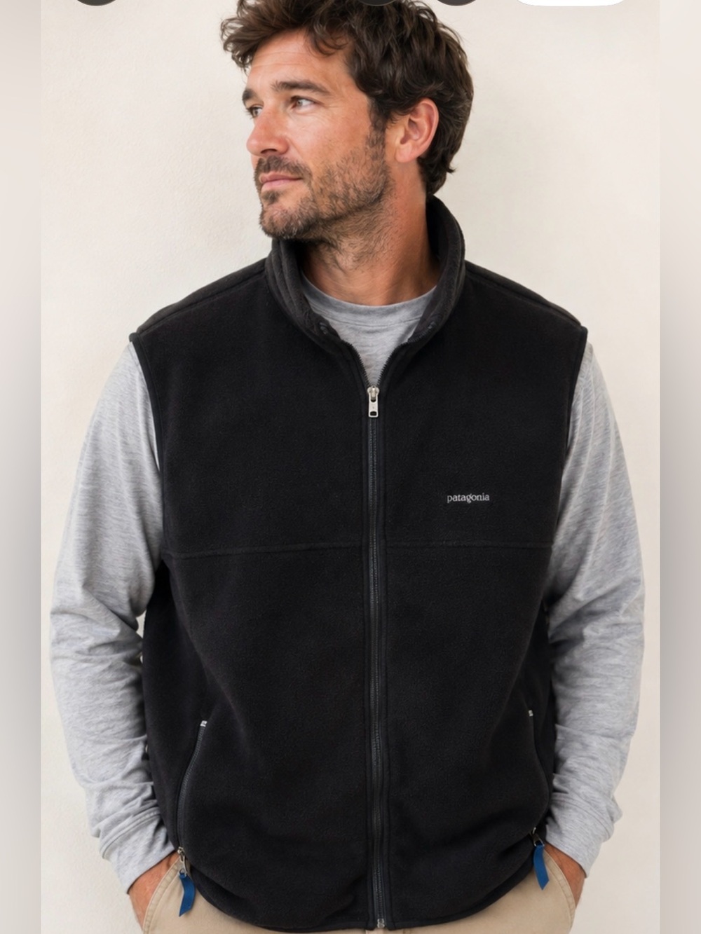 Patagonia Synchilla Fleece Vest Men’s XXL Black Full Zip Vintage Outdoor Made US